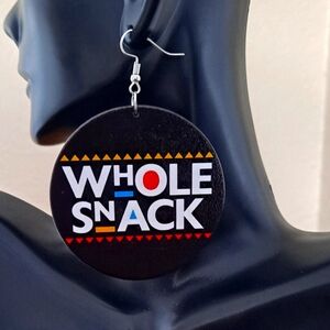 Black "Whole Snack" Statement Earrings